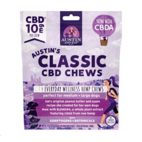 Austin & Kat Austin's Classic Small Batch Everyday Wellness 10mg CBD Hemp Soft Chews for Medium to Large Dogs