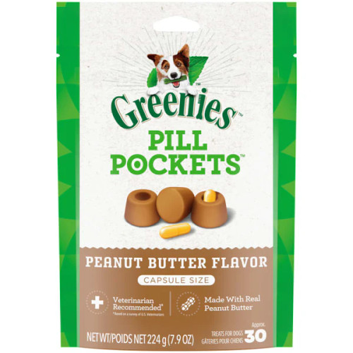 Greenies Pill Pockets for Capsules, Peanut Butter Flavor for Dogs