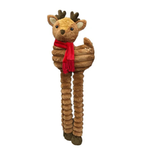 Petlou Holiday Long-Legged Reindeer Plush Dog Toy 36 in