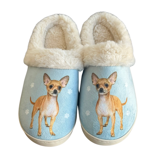 E & S Imports Tan Chihuahua Snugg Slippers
