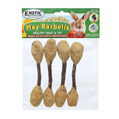 Exotic Nutrition Pet Supplies Hay Barbells Small Animal Treat 