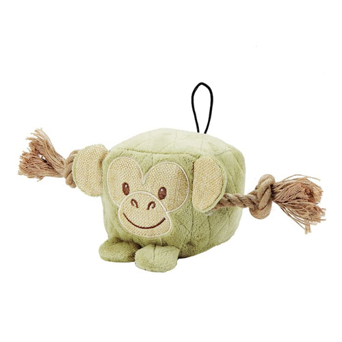 Kole Imports Eco Pet Hemp Chunky Monkey Plush Dog Toy with Hemp Rope 