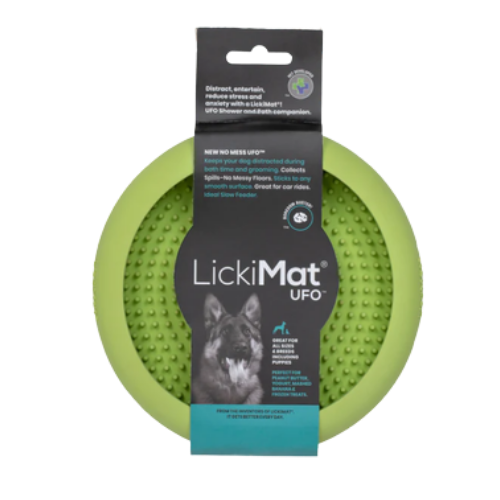 Lickimat Green UFO Slow Feeder Dog Bowl 