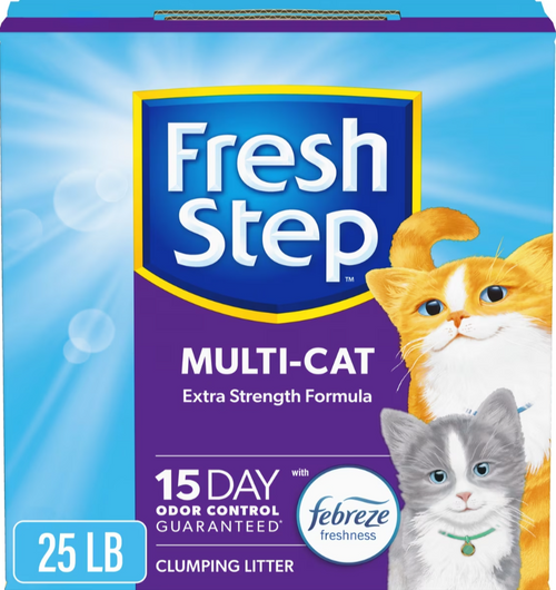 Fresh Step Multi-Cat Extra Strength Scented Clumping Cat Litter 25 lb