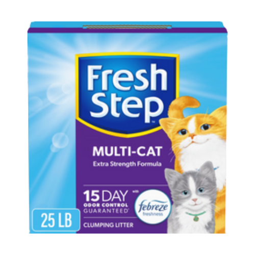 Fresh Step Multi-Cat Extra Strength Scented Clumping Cat Litter 25 lb