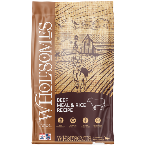 Wholesomes Beef Meal & Rice Formula Dry Dog Food 40 lb