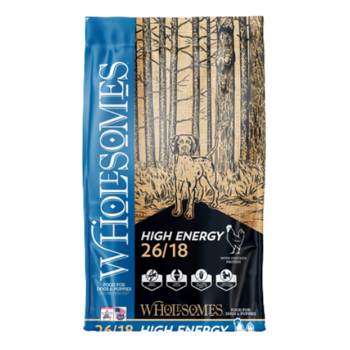 Wholesomes High Energy 26/18 Dry Dog Food 40 lb