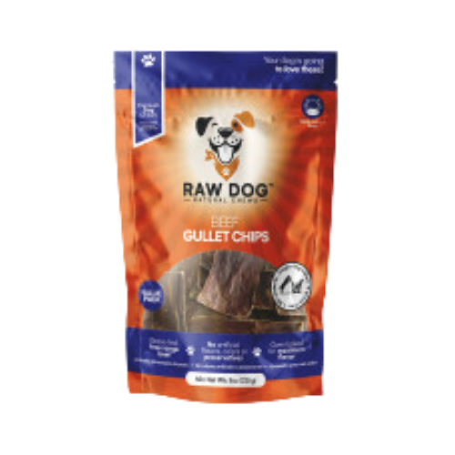 Raw Dog Beef Gullet Chips Dog Treats 8 oz