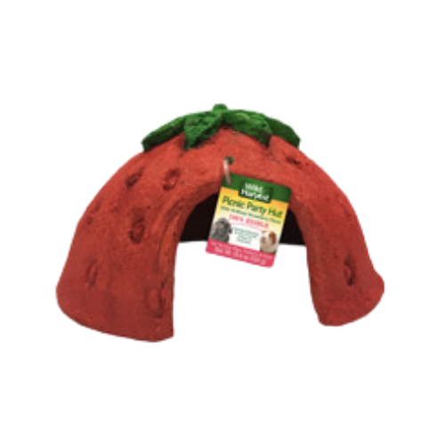 Wild Harvest Picnic Party Hut- Strawberry Flavor Edible Small Animal Hideaway 
