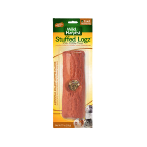 Wild Harvest Stuffed Logz Edible Small Animal Treat- Peanut Butter Flavor 7.7 oz