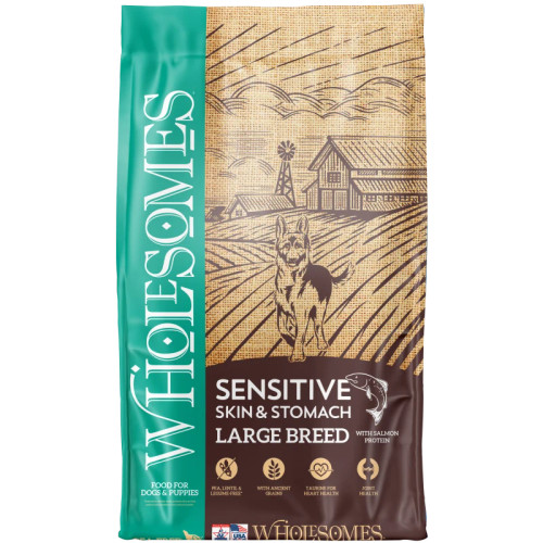 Wholesomes Sensitive Skin & Stomach Large Breed with Salmon Protein Dry Dog Food 30 lb