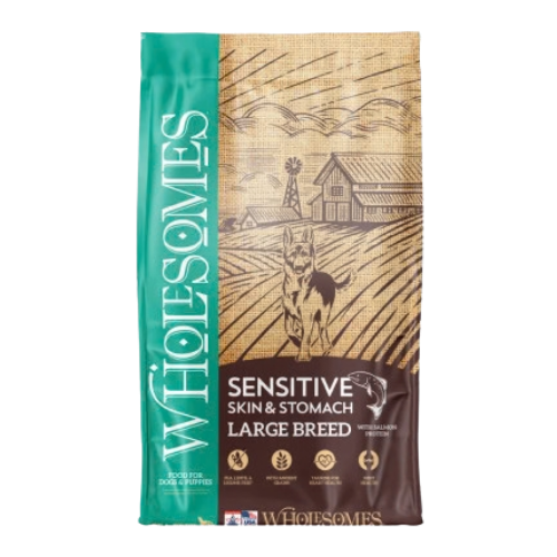 Wholesomes Sensitive Skin & Stomach Large Breed with Salmon Protein Dry Dog Food 30 lb
