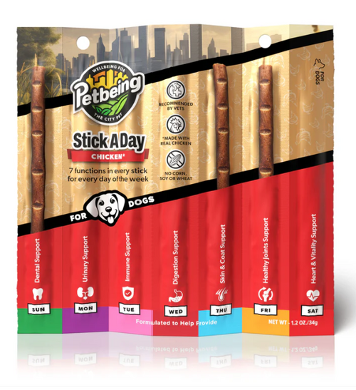 Petbeing Stick A Day Chicken Recipe Dog Supplement 7 ct