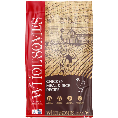 Wholesomes Chicken Meal & Rice Recipe Dry Dog Food 40 lb