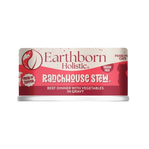 Earthborn Ranch House Stew Beef Dinner with Vegetables in Gravy Grain-Free Canned Cat & Kitten Food