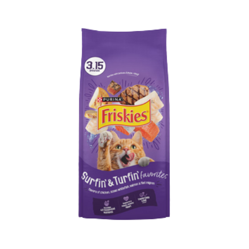 Friskies Surfin' & Turfin' Favorites Dry Cat Food 3.15 lb