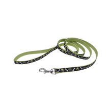 Coastal Pet Products Ribbon Dog Leash- Brown Paws & Bones