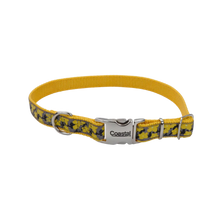 Coastal Pet Products Ribbon Adjustable Dog Collar with Metal Buckle- Yellow Buttercup