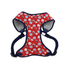 Coastal Pet Products Ribbon Designer Wrap Adjustable Dog Harness- Red with Paws