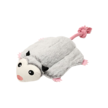 Hugsmart Flattie Animals Opossum Dog Toy 