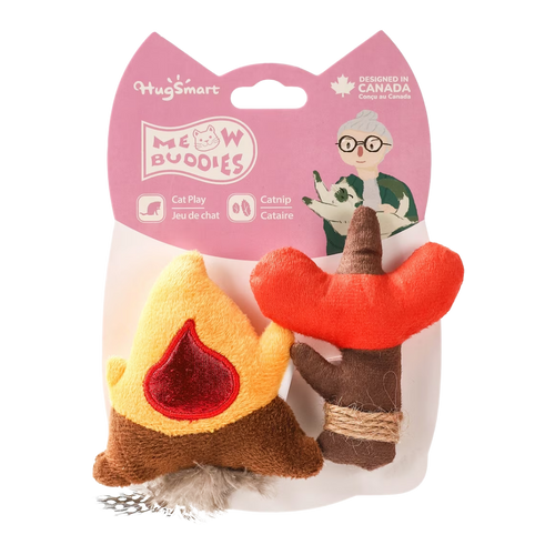 Hugsmart Camping Claws Campfire Sausage Cat Toy 