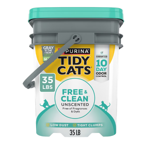 Tidy Cats Free & Clean Unscented Clumping Cat Litter 35 lb