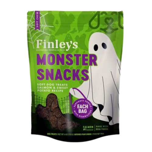 Finley's Halloween Monster Snacks Salmon & Sweet Potato Soft Dog Treats 6 oz