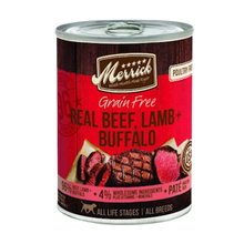 Merrick Grain Free 96% Real Beef Lamb and Buffalo Canned Dog Food