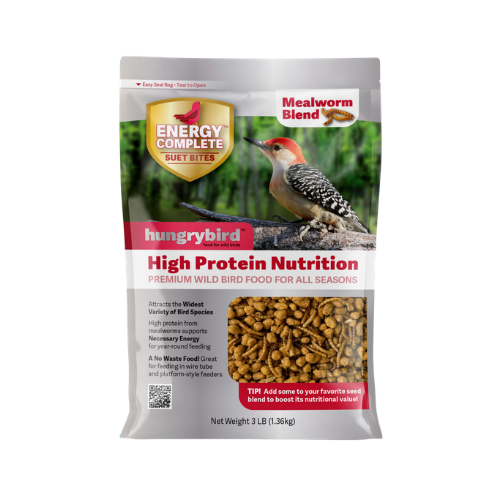 Hungrybird Mealworm Energy Complete High Protein Suet Bites 3 lb