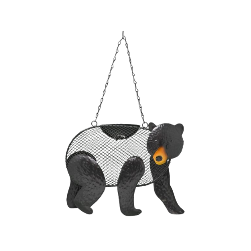Songbird Essentials Black Bear Mesh Bird Feeder 
