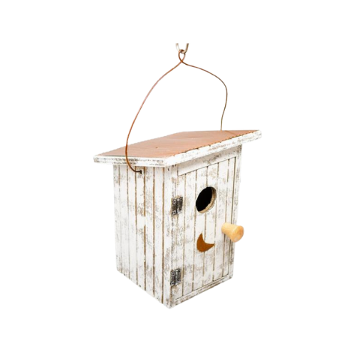 Songbird Essentials White Birdie Loo Birdhouse 