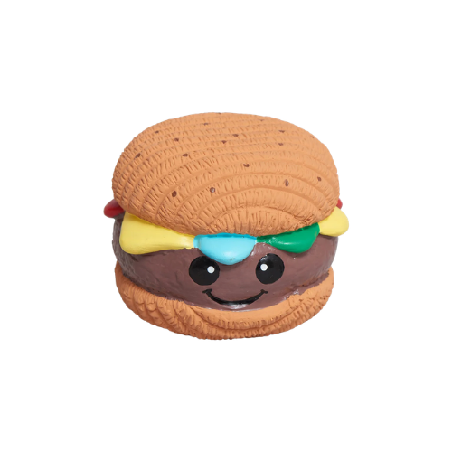 Hugglehounds Ruff-Tex Big Buns Hamburger Squeaky Dog Toy