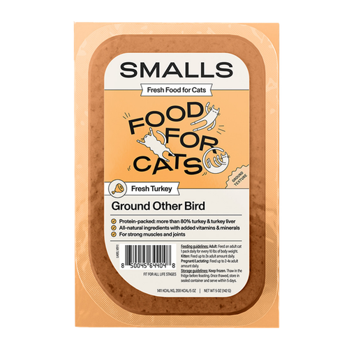 Smalls Ground Bird Turkey Frozen Cat Food 5 oz