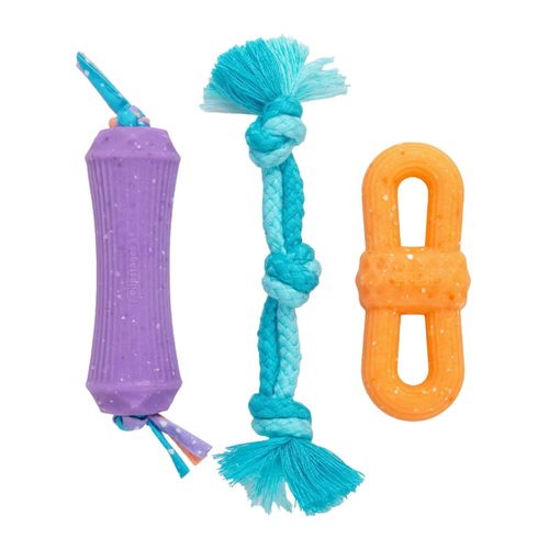 Outward Hound Flex-Force Gentle on Teeth Dog Chew Toys 3 pk