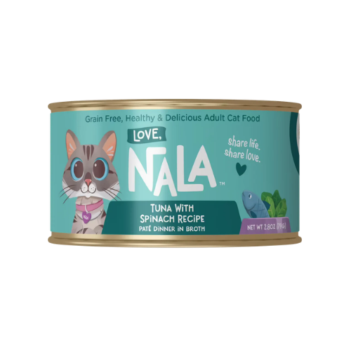 Love Nala Tuna with Spinach Recipe Pate Dinner in Broth Wet Food for Adult Cats