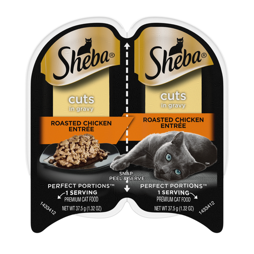 Sheba Perfect Portions Grain-Free Roasted Chicken Cuts in Gravy Entrée Adult Wet Cat Food 
