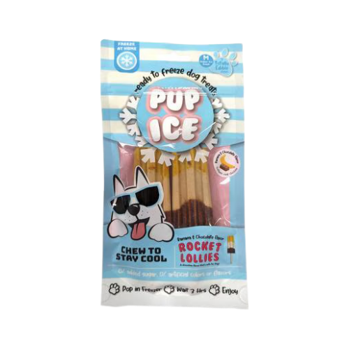 Nothin' To Hide Rocket Lollies Banana & Chocolate Dog Chew Treat 2 pk