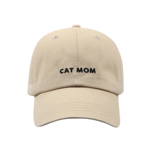 Hatphile Embroidered Cat Mom Khaki Hat 