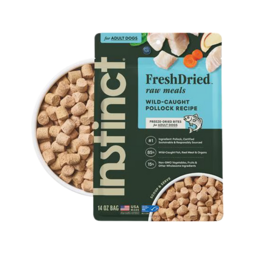 Instinct FreshDried Bites Grain-Free Wild-Caught Alaskan Pollock Recipe Dog Food 14 oz