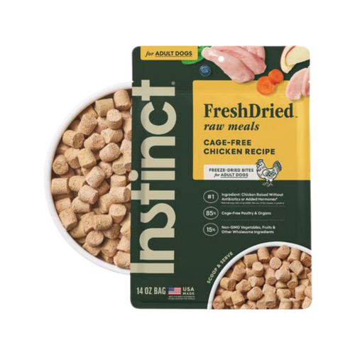 Instinct FreshDried Bites Cage-Free Chicken Recipe Grain-Free Adult Freeze-Dried Dog Food