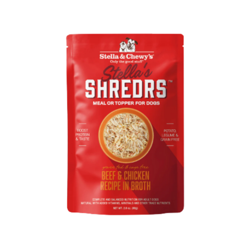 Stella & Chewy's Shredrs Beef & Chicken Recipe in Broth for Dogs