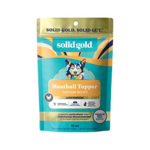 Solid Gold Chicken Flavor Gut Health High-Protein Dry & Wet Dog Food Topper 10.5 oz
