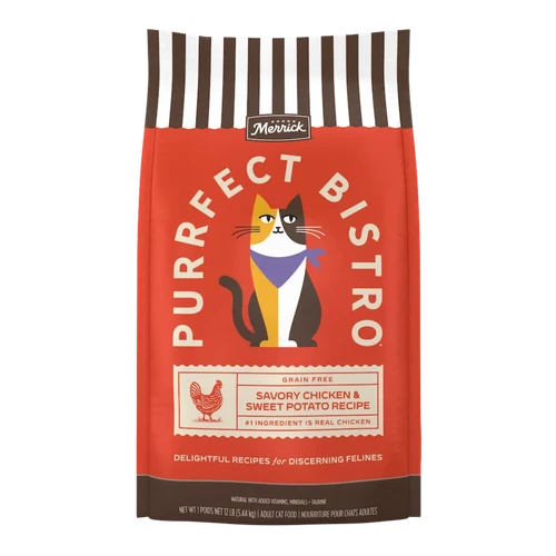 Merrick Purrfect Bistro Real Chicken & Sweet Potato Recipe Grain-Free Dry Cat Food 4 lb