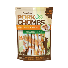 Scott Pet Premium Pork Chomps Real Chicken Wrapped Twist Dog Treat 12 ct