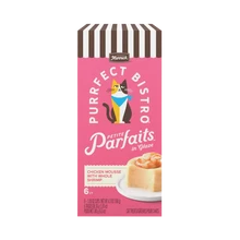 Merrick Purrfect Bistro Petite Parfaits Chicken Mousse with Whole Shrimp in Glaze Gravy Lickable Cat Treat 6 ct