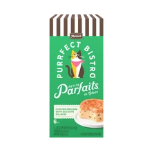 Merrick Purrfect Bistro Petite Parfaits Chicken Mousse with Sockeye Salmon in Glaze Gravy Lickable Cat Treat 6 ct