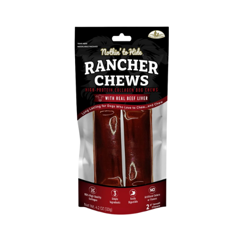 Nothin' To Hide Rancher Chew Beef Dog Chew, 2 pack