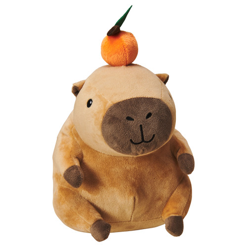 Spot Capybara with Orange Plush Dog Toy 8 in