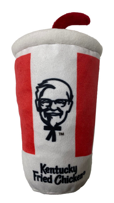Spot Kentucky Fried Chicken Soda Cup with Straw Plush Dog Toy 6 in