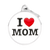 Myfamily Large Enamel "I Love Mom" Personalized Dog ID Tag 